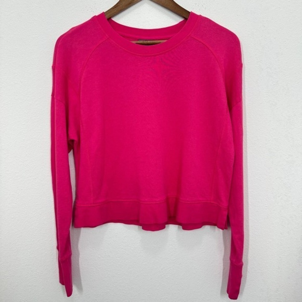 Sweaty Betty Size Small Bright Pink Longsleeve Crewneck Sweater Activewear